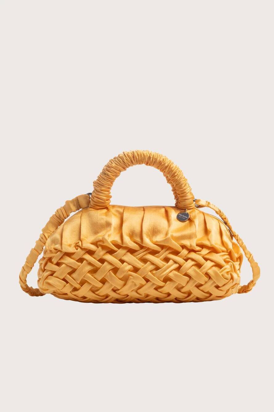 NEW MERLETTE women's lune mini handbag in marigold